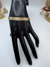 Vintage Bracelet Signed Forstner Gold Filled 3 Strand Snake Chain 7" Long