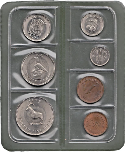 Rare Rhodesia UNC Coin Collection 1970s Complete Set in Original Case