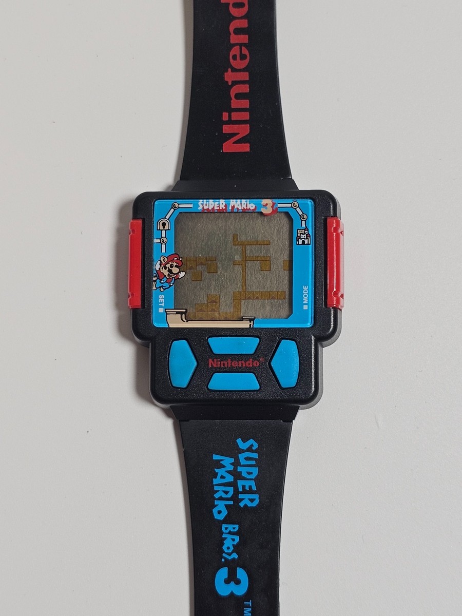Nintendo Super Mario Bros. ゲームウォッチ 腕時計 Nintendo SUPER MARIO BROS 3 Game Watch, Manual & Box Graphics
