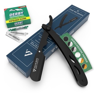 Nass-Rasierer Herren Rasier-Messer Bart mit Wechsel-Klingen Barber + 100 Klingen