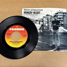 45 rpm Vintage 7” Vinyl Single Record Jukebox Bruce Springsteen Hungry Heart