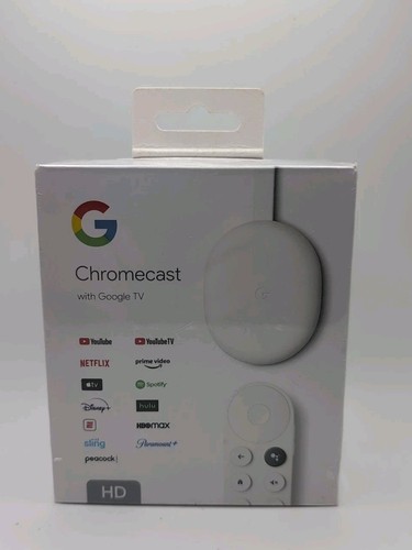 Chromecast With Google TV (HD) #GA03131-US Streaming Stick Entertainment White