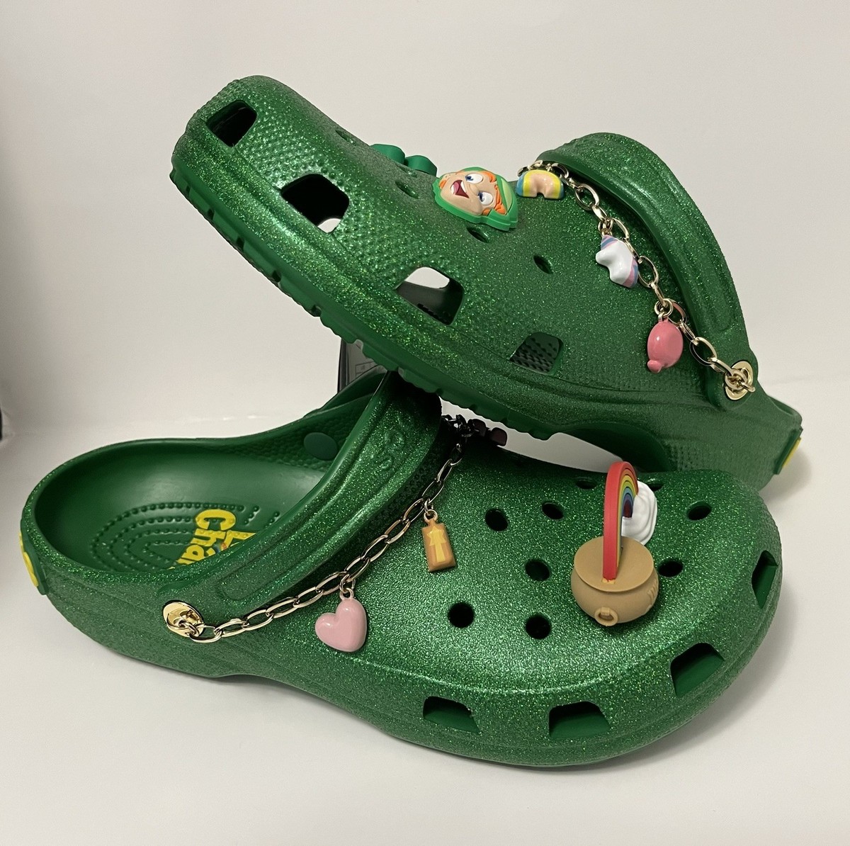 CROCS Lucky Charms (Green) Mens 11 - Includes Jibbitz  display picture 2