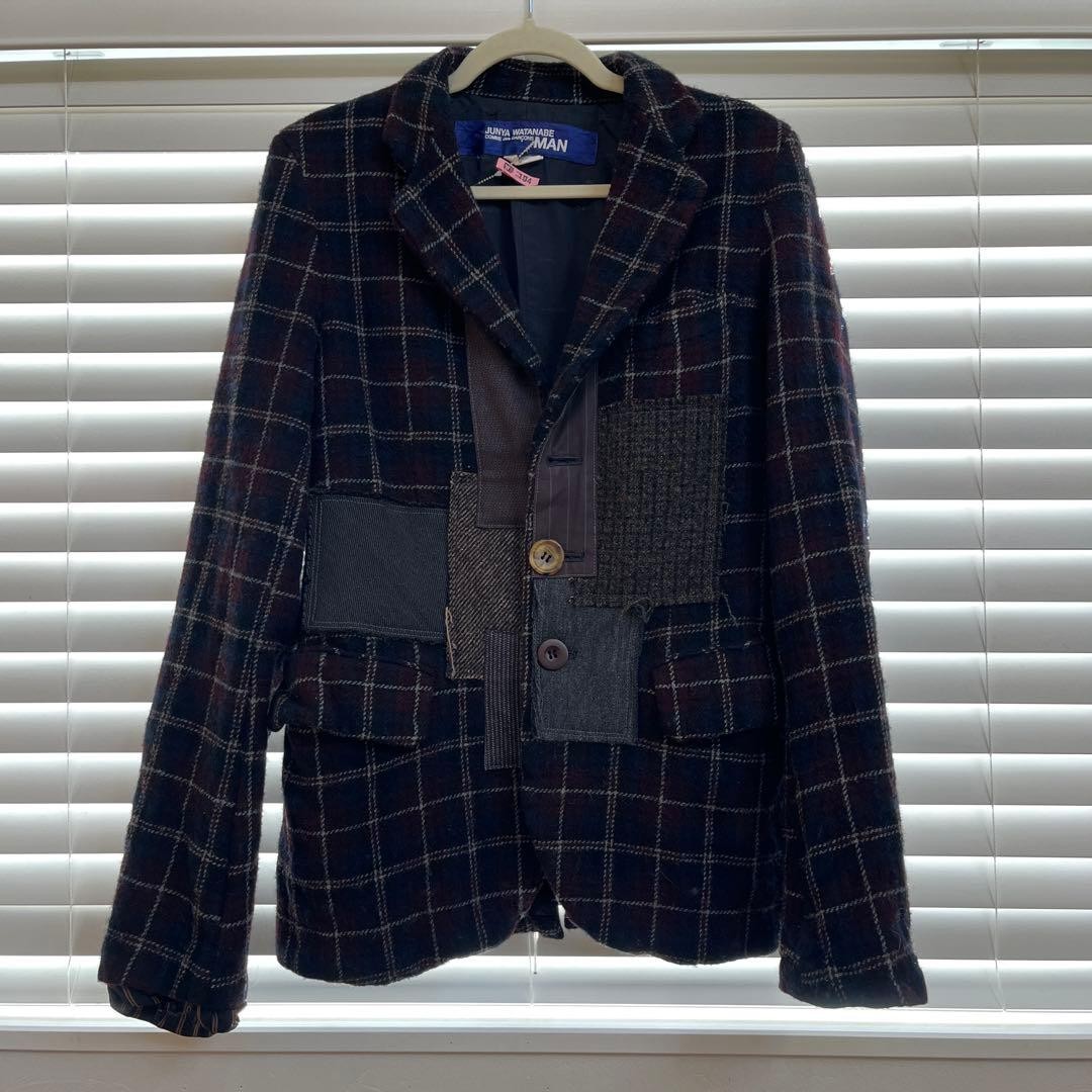 Junya Watanabe Man Scaled Patchwork Tailored Jack… - image 1