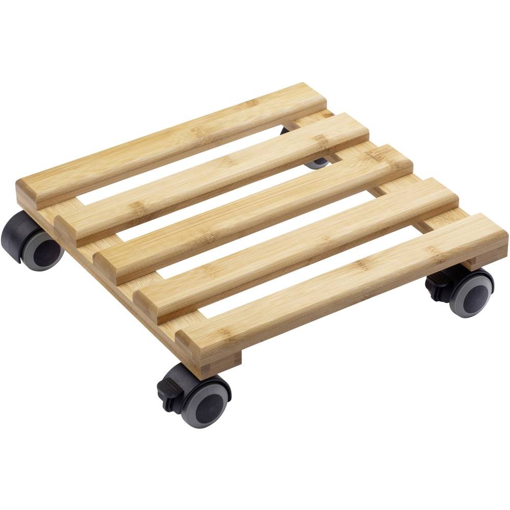 Chariot pour plantes 60 kg Metafranc en bambou avec roulettes