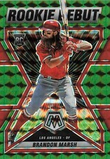 2022 Panini Mosaic #RD-3 Brandon Marsh Rookie Debut Green Mosaic Angels