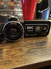 DVC 8K Ultra HD Handheld Camcorder 18x Zoom WiFi 3.0in Touch LCD Black