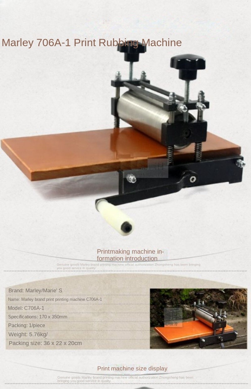 Printmaking Rubbing Machine Letterpress Gravure Rubbing Copper Print Tool