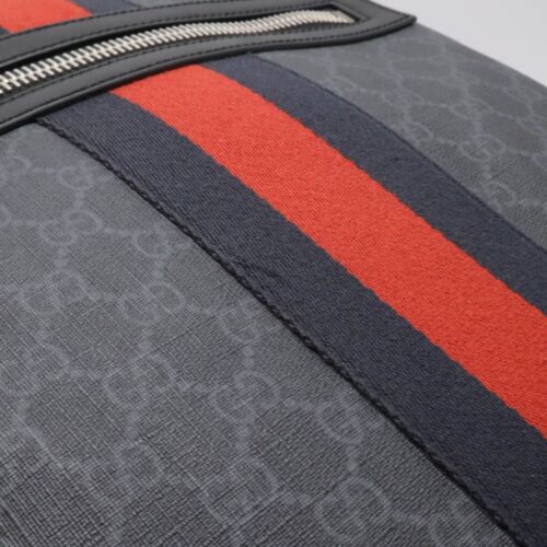 Gucci GG Supreme Web line Backpack Daypack PVC Leather478324 Black - Picture 4 of 9