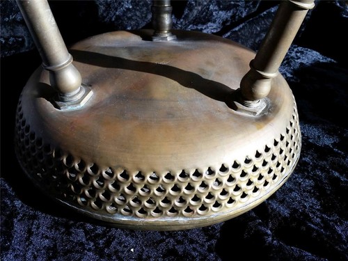 AT Ogullari Ankara Foot Stool Footstool Brass Pattern Vintage - Picture 6 of 12