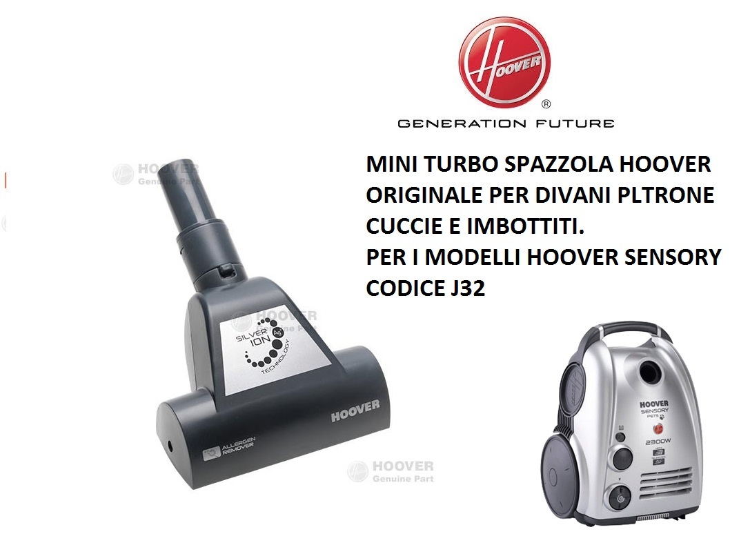 MINI TURBO SPAZZOLA ASPIRAPOLVERE HOOVER SENSORY ORIGINALE J40A CON RULLO