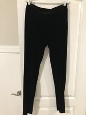 New Giorgio Armani black stretch-velvet slim-fit trousers sz 44 us sz 8 