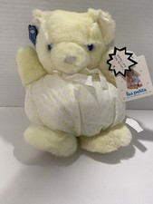 Applause Les Petits Stuffed Yellow Squeaks Bear Vintage NEW NWT