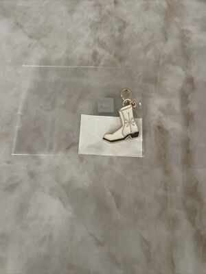 Elvis White Boot Gold Plated Charm NEW