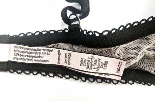 Victoria's Secret Black Lace Diamante Bra,Size 32C ,Brand New Without Tags - Picture 6 of 7