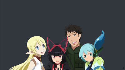 Anime gate jieitai kanochi nite kaku tatakaeri tuka luna Playmat Gaming Mat Desk