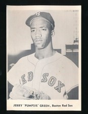 1960 Jay Publishing Red Sox Photo Card Pumpsie Green rookie rc GD-GVG cond *