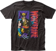 WOLVERINE T-SHIRT Black Vintage Graphic X-Men Classic Logan Sizes NEW