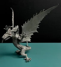 Partha Meier Rawcliffe Pewter Great Battling Bronze Dragon Mini Figurine OOP D&D