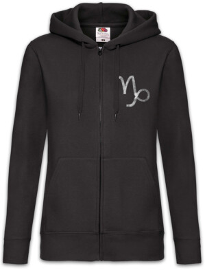 Zodiac Sign Capricornus Damen Zipper Hoodie Steinbock Horoskop Astrologie