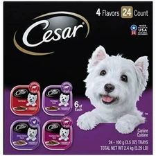 Cesar Canine Cuisine Wet Dog Food - Classic Loaf in Sauce Beef, Filet Mignon,...