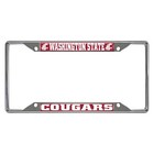 Fanmats Ncaa Washington State Cougars Chrome Metal License Plate Frame