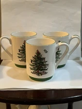 Spode Christmas Tree Mugs. Set Of 3. 