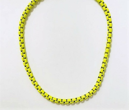 18K Gold Filled Enamel Neon Yellow Pop 