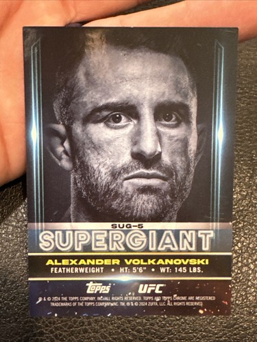 2024 Topps Chrome Alexander Volkanovski 1/1 Superfractor UFC - 第 2/2 張圖片