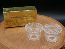 MCM Set/2 Plastic Flower Frogs Flower Arranging Ikebana Candlestick Holder w/Box