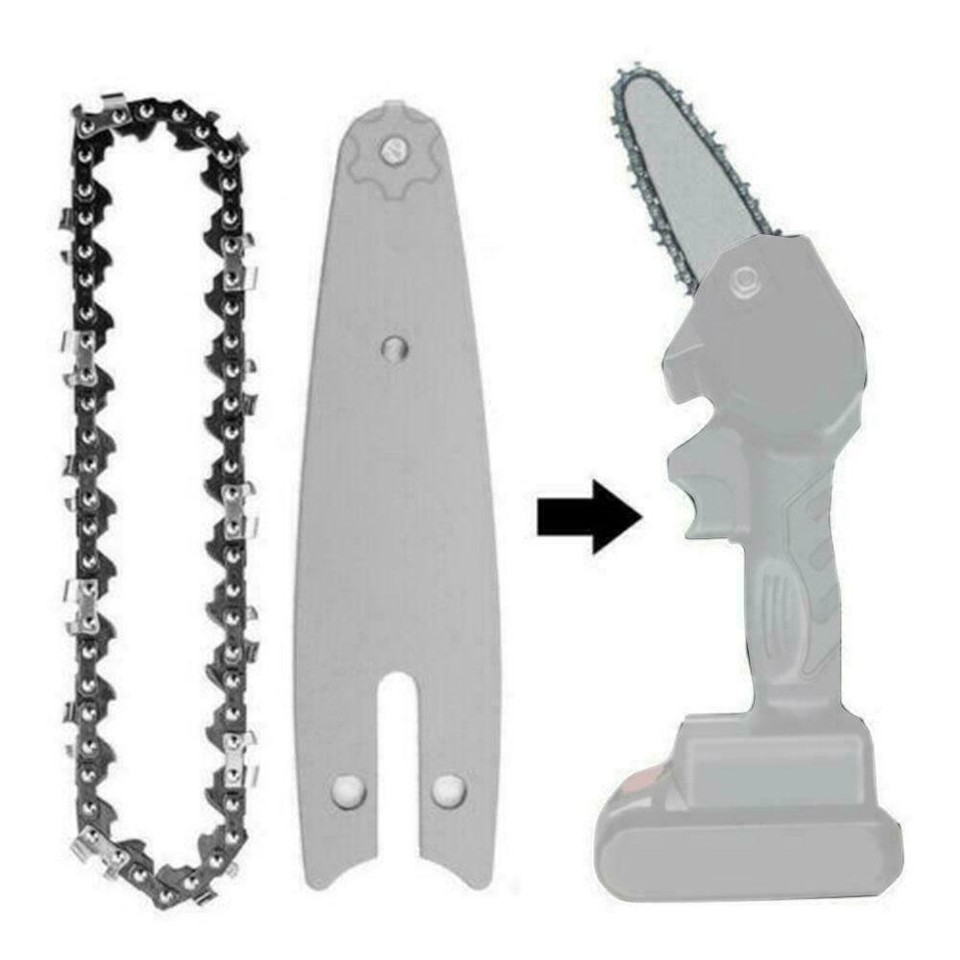 4" Steel Chainsaw Chain/Guide Electric Replacement Chains Woodworking