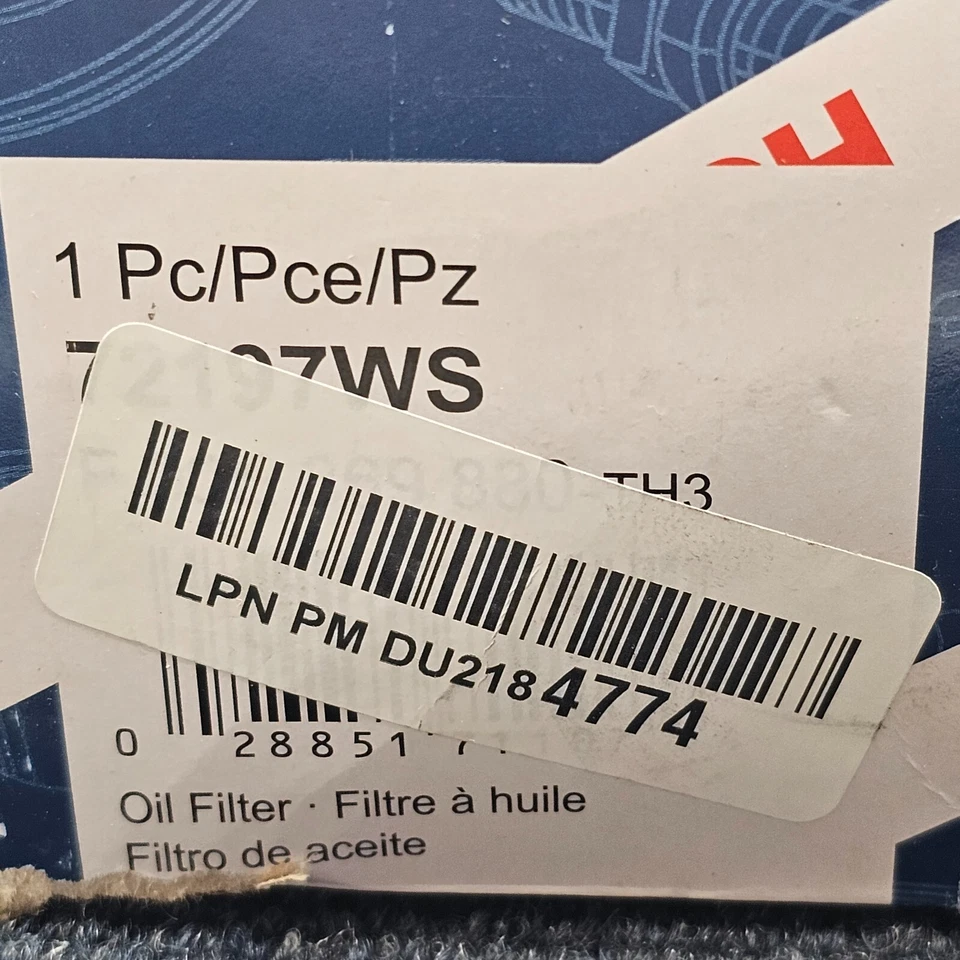 Filtro de aceite Bosch 72197WS para Porsche Cayenne 2018 2011 Volkswagen Touareg Foto 2 de 4