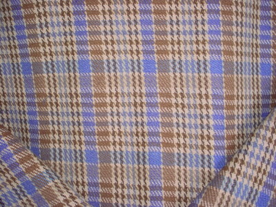 18Y Brunschwig Fils BR-89770 Kingston Plaid Canton Blue Cafe Upholstery Fabric