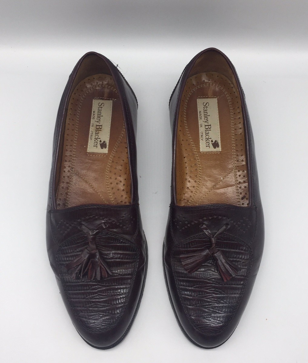 Stanley Blacker Handmade Italian Brown Leather Dress Shoes  display picture 1