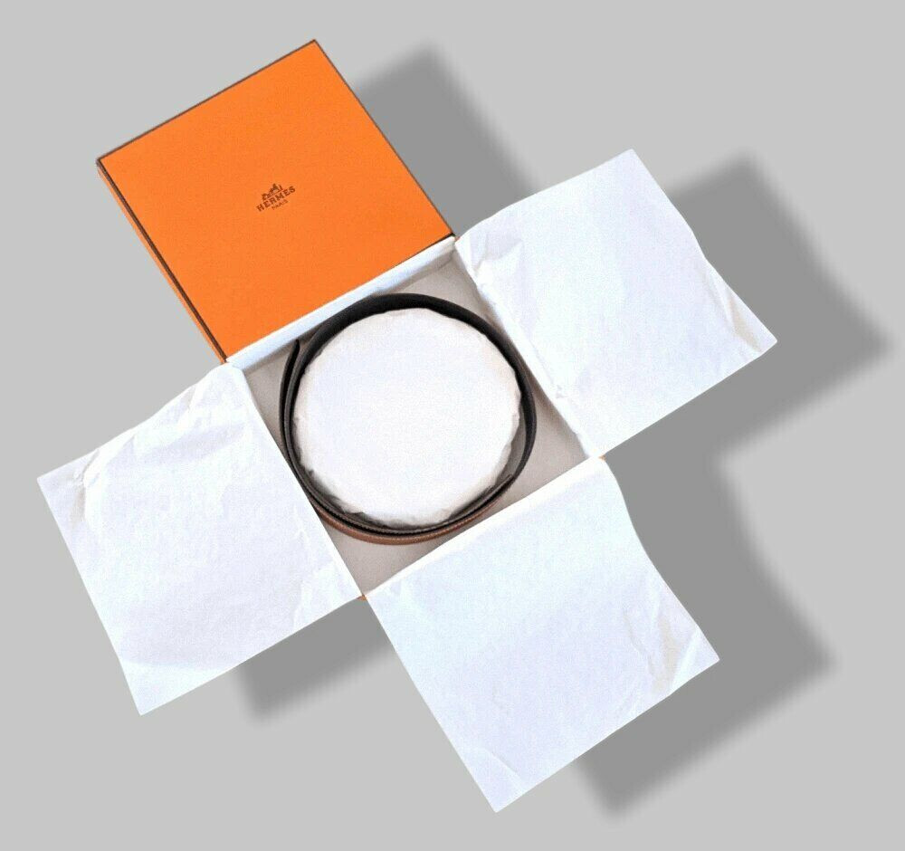 HERMES ブラック ベルト 75 エルメス Hベルト ベルト 75 レザー ブラック×ゴールド ZZ024258