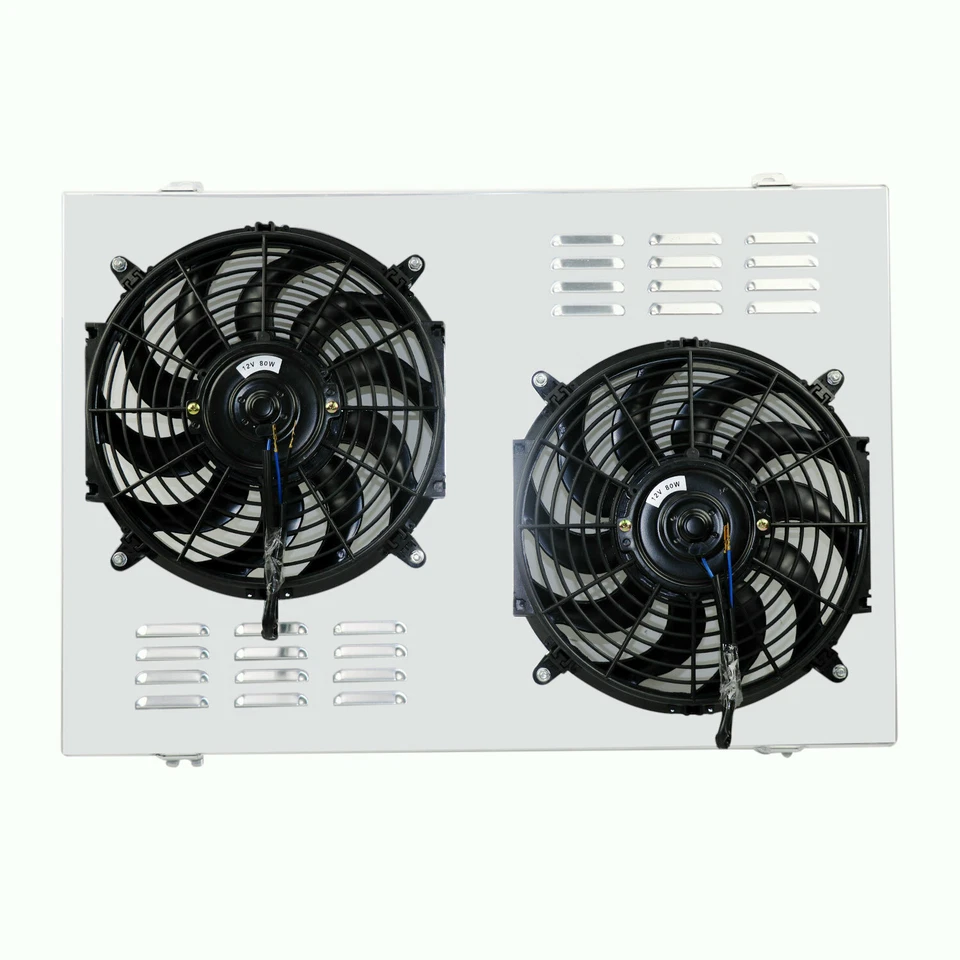 Ventilador de radiador eléctrico + cubierta + relé para 68-87 1969 Chevy C10 Chevelle El Camino Foto 4 de 4