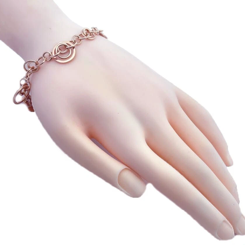 Chopard Bracelet 18k Rose Gold Diamond Assorted Size Multi-Ring Links - Image 2 of 4