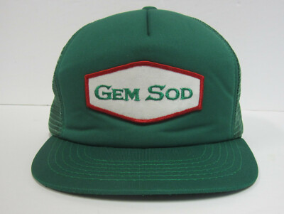Vintage Gem Sod Young An Mesh Back Truckers Hat Patch 