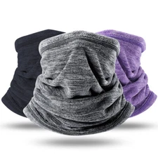 Winter Fleece Soft Neck Gaiter Warmer Face Mask Cold Weather Windproof Ski Scarf