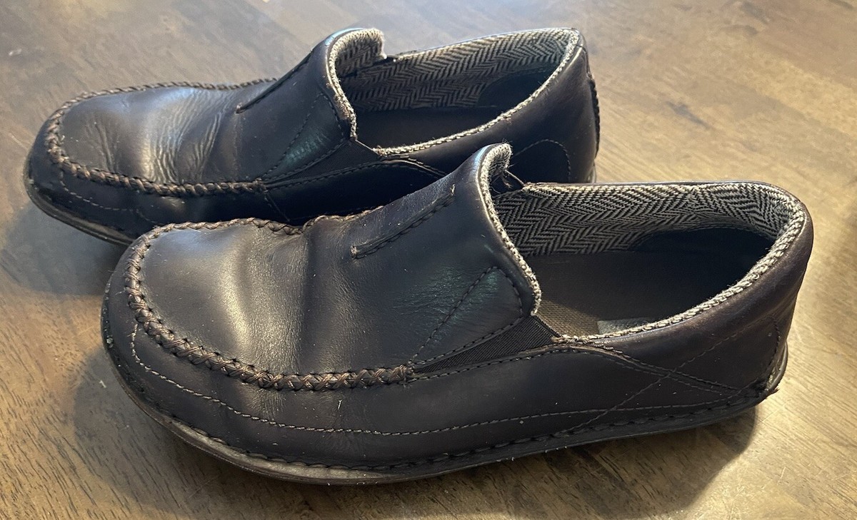 Patagonia Pau Velvet Brown Leather Slip on Loafers Mens Size 
