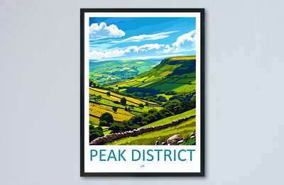 Peak District Druck Peak District Wohndeko Landschaft Kunstdruck Peak District W