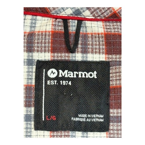 Marmot Syrocco Plaid Button Up Short Sleeve Hiking Shirt Outdoor Men Size Large - Bild 7 von 11