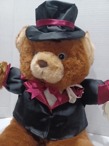 Teddy Precious Dan Dee Brown Teddy Bear Plush Vintage With Tags Christmas Gifts - Picture 4 of 10