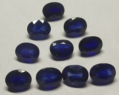 Natural RoyalBlue Sapphire Oval Shape Faceted Loose GF Gemstone 6*8 mm Cut Stone