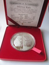 Tokelau 5 Dollars 2020 "Year of the Rat - Mirror Rats" 1 oz srebro Ag .999