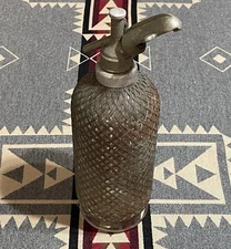 Vintage Wire Mesh Soda Siphon Seltzer Bottle Barware T45