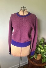 Vintage Saks Fifth Ave Pink  Purple Sweater, XS/S