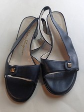 Women's Salvatore Ferragamo Boutique Blue Open Toe Slingback Heels. 6 B
