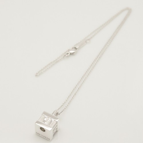 Authentic Tiffany & Co. Atlas Cube Lock Padlock Necklace 17.4" Silver w/Pouch - 第 4/16 張圖片