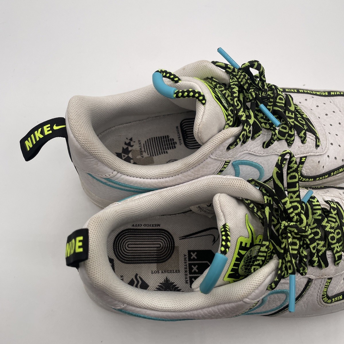Nike Air Force 1 World Wide Pack White/Green/Blue Size 8 CK7213-100 Air Force 1  main image 2